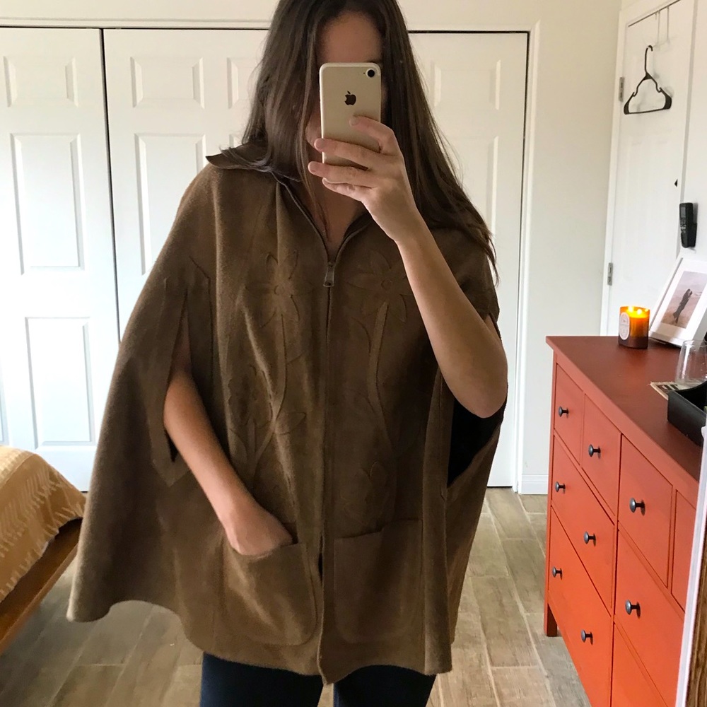 Vintage Suede Cape